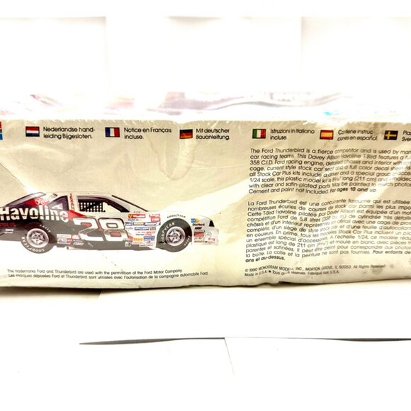 28 Davey Allison Havoline Thunderbird Model Car Kit Monogram 1 24scale 1990 Ford - Picture 3 of 3